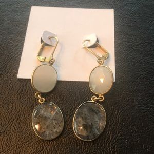 NWT Black and White Dangle Earrings